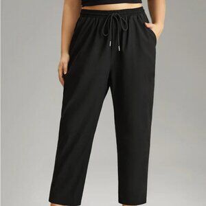 Bloomchic Plus Size XL Solid Drawstring Pocket Elastic Waist Pants us 14-16